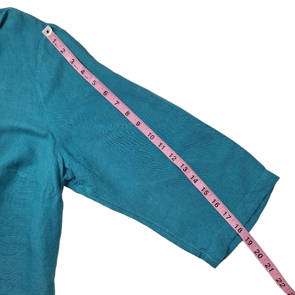 Soft Surroundings 1X Camellia Linen‎ Blend 3/4 Sleeve Pullover Tunic Top - Picture 10 of 10